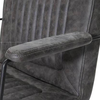Poltrona con Accenti in Ecopelle con Base a Slitta – Design Moderno e Minimalista