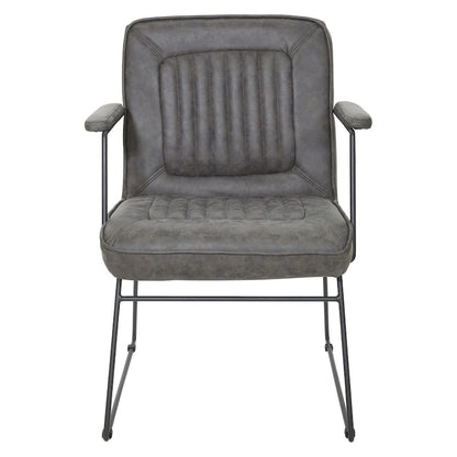 Poltrona con Accenti in Ecopelle con Base a Slitta – Design Moderno e Minimalista