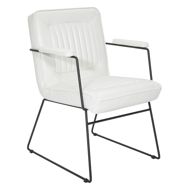 Poltrona con Accenti in Ecopelle con Base a Slitta – Design Moderno e Minimalista