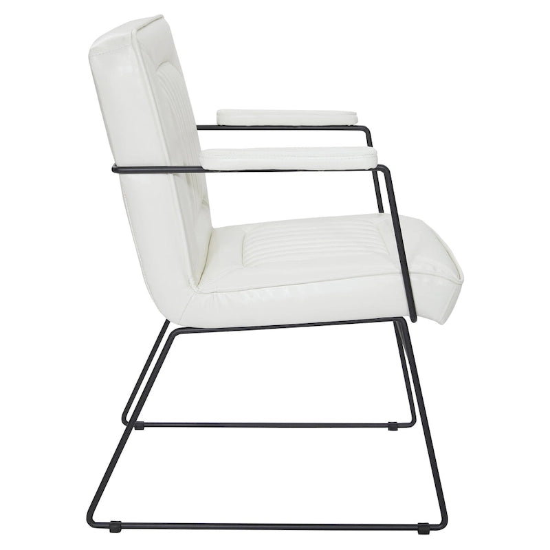 Poltrona con Accenti in Ecopelle con Base a Slitta – Design Moderno e Minimalista