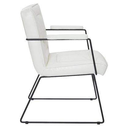 Poltrona con Accenti in Ecopelle con Base a Slitta – Design Moderno e Minimalista