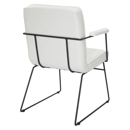 Poltrona con Accenti in Ecopelle con Base a Slitta – Design Moderno e Minimalista