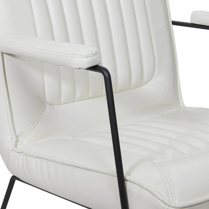 Poltrona con Accenti in Ecopelle con Base a Slitta – Design Moderno e Minimalista