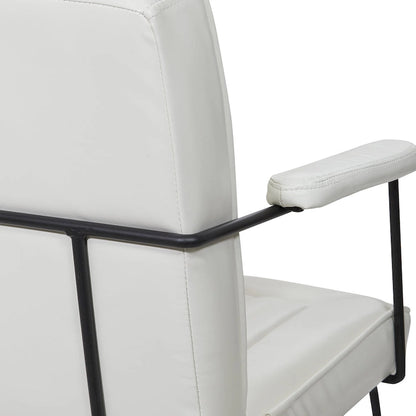 Poltrona con Accenti in Ecopelle con Base a Slitta – Design Moderno e Minimalista