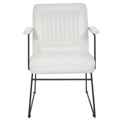 Poltrona con Accenti in Ecopelle con Base a Slitta – Design Moderno e Minimalista