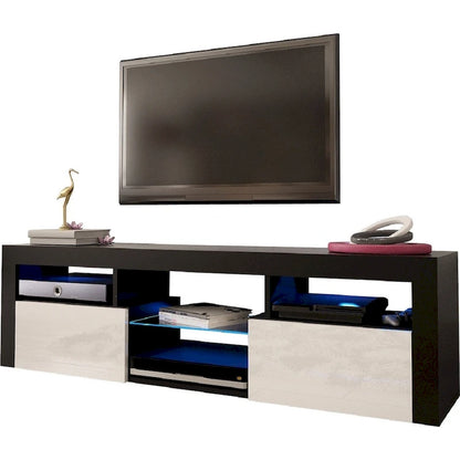Wall Mounted Floating 63-Inch TV Stand with 16-Color LED Lighting