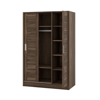 3-Door Shutter Wardrobe with shelves For Bedroom