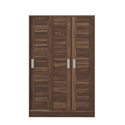 3-Door Shutter Wardrobe with shelves For Bedroom