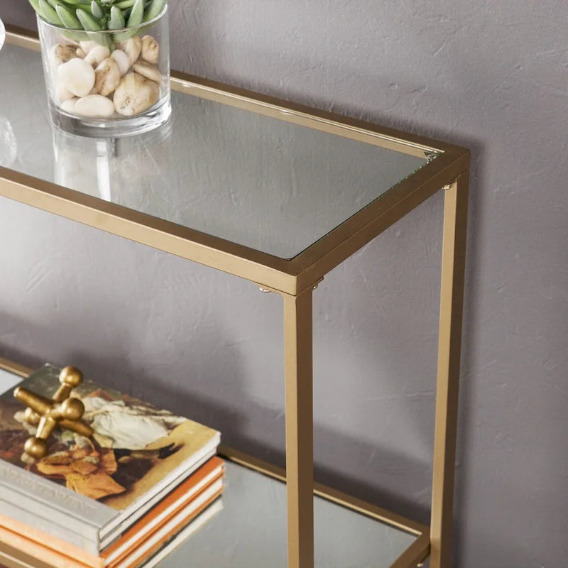 Consolle Glam Gold con finitura opaca per ingresso e soggiorno