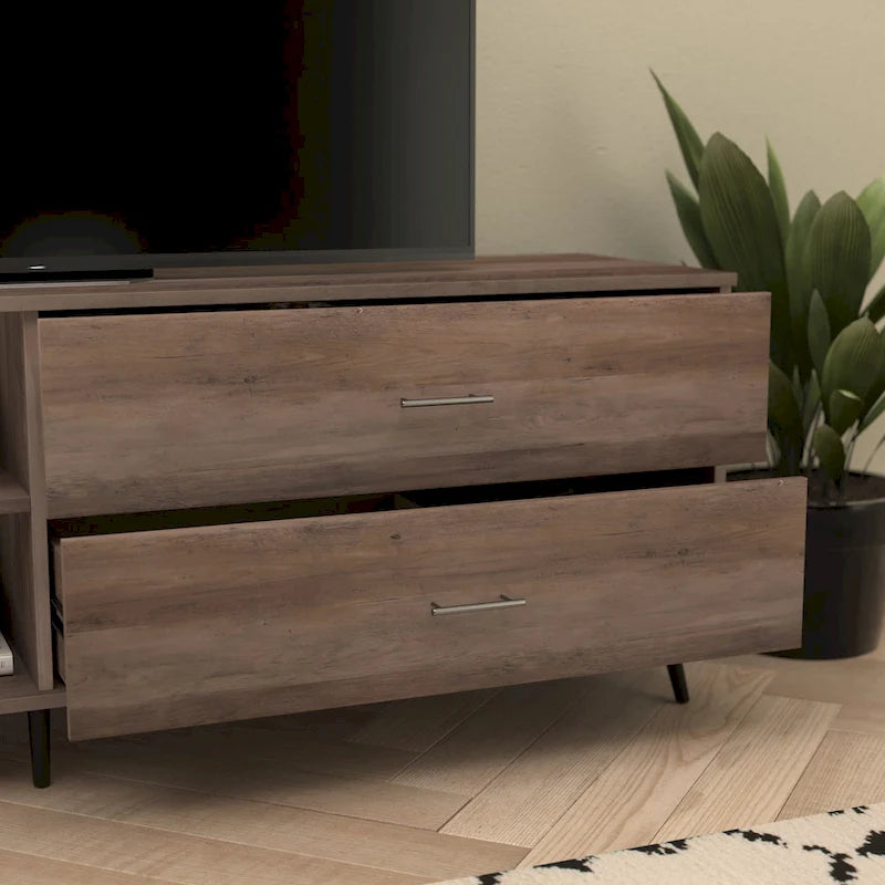 TV Stand for up to 60 TV's with Adjustable Shelf and Storage Drawers