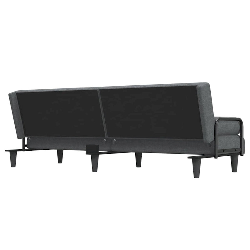 Divano Letto in Tessuto con Schienale e Braccioli Regolabili – 205,7W x 88,9D x 70,1H cm