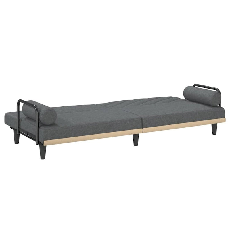Divano Letto in Tessuto con Schienale e Braccioli Regolabili – 205,7W x 88,9D x 70,1H cm