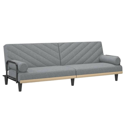 Divano Letto in Tessuto con Schienale e Braccioli Regolabili – 205,7W x 88,9D x 70,1H cm
