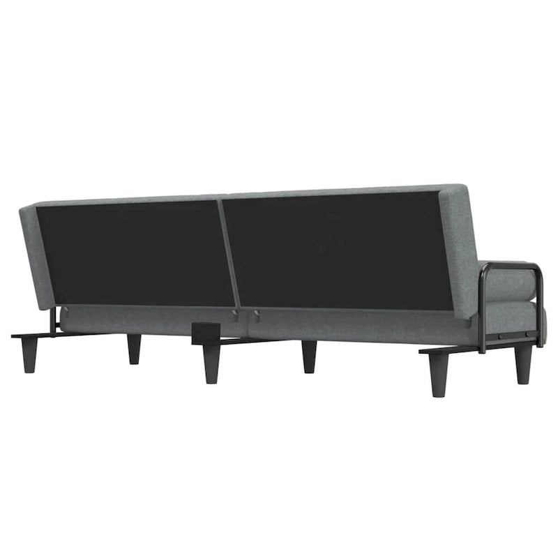 Divano Letto in Tessuto con Schienale e Braccioli Regolabili – 205,7W x 88,9D x 70,1H cm