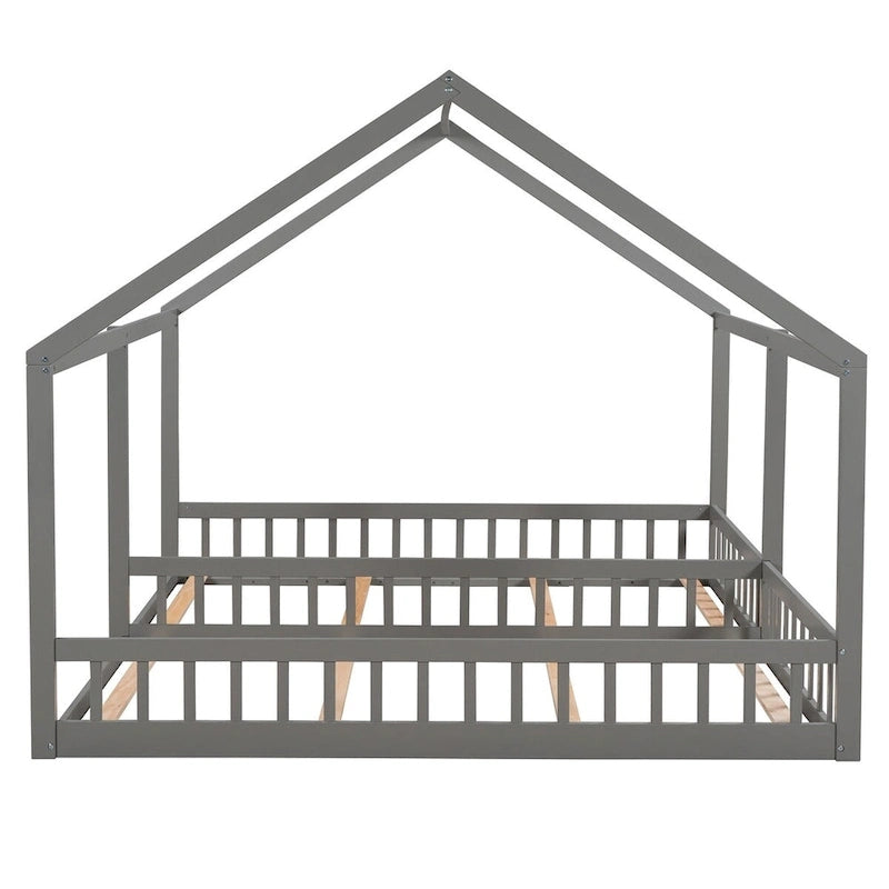 Twin Size House Platform Beds, Two Shared Beds