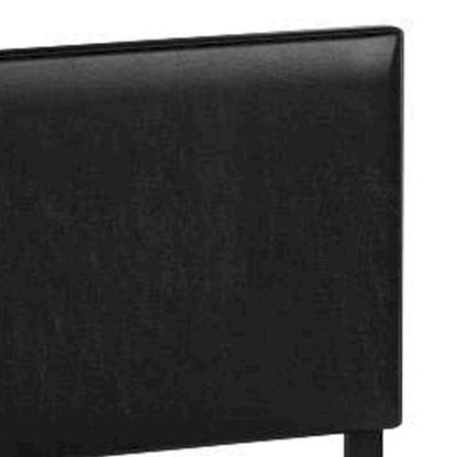Letto King Size con Testiera Imbottita Nera, Rifiniture con Borchie e Struttura in Legno