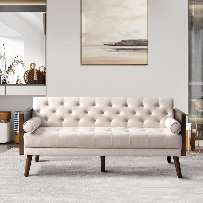 Divano letto pieghevole regolabile Mid Century Modern per soggiorno