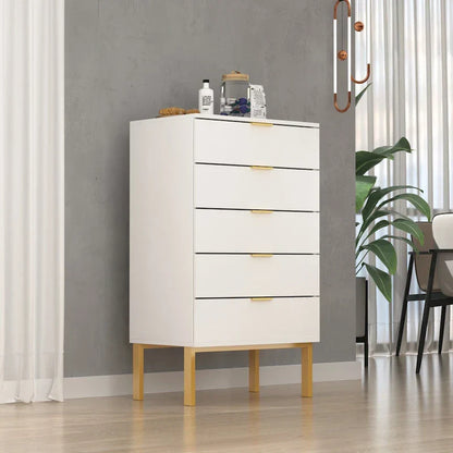 Cassettiera a 5 cassetti Comodino Armadietto contenitore 23,6 L Bianco/Nero