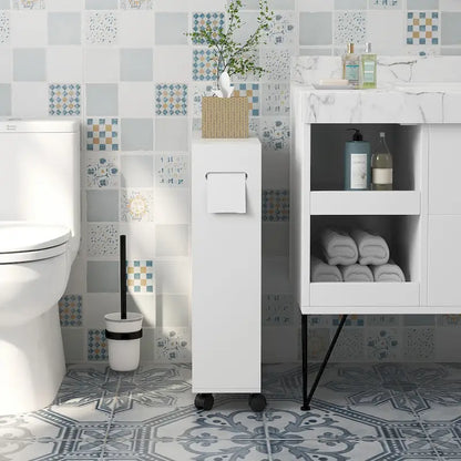 Mobiletto per bagno piccolo con foro per carta