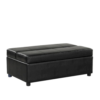 Divano letto pieghevole estraibile a forma di pouf singolo con materasso, letto per gli ospiti convertibile, divano letto rivestito in PU