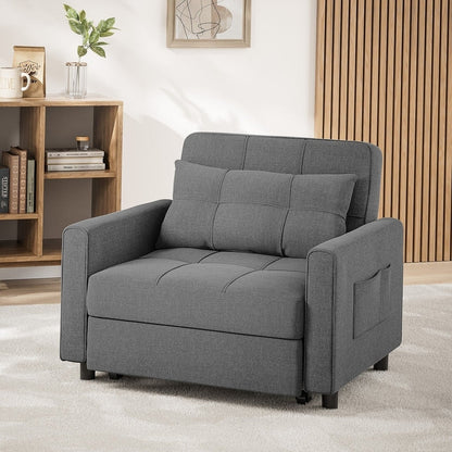 Divano letto trasformabile 3-in-1, Poltrona letto estraibile, Letto pieghevole convertibile per soggiorno
