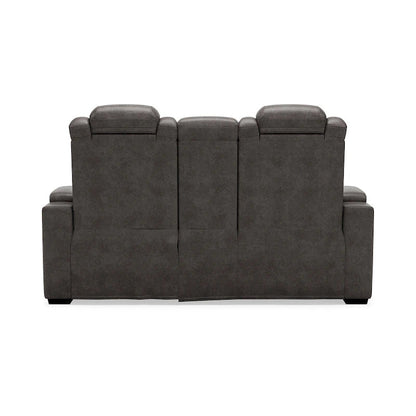 Divanetto reclinabile elettrico Signature Design by Ashley HyllMont grigio con consolle - 71.75 L x 39 P x 44 A